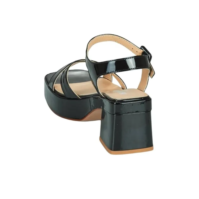 JB MARTIN LUNAIRE Strap Sandals 7cm Women's Black-4