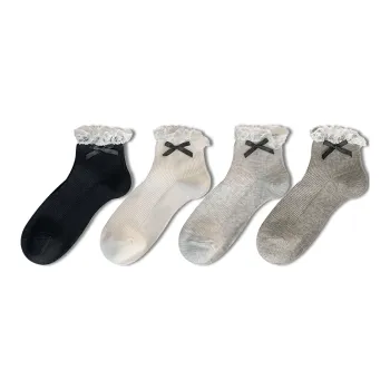 AUGUST Ankle Socks Women's 4 Pack Mixed Color