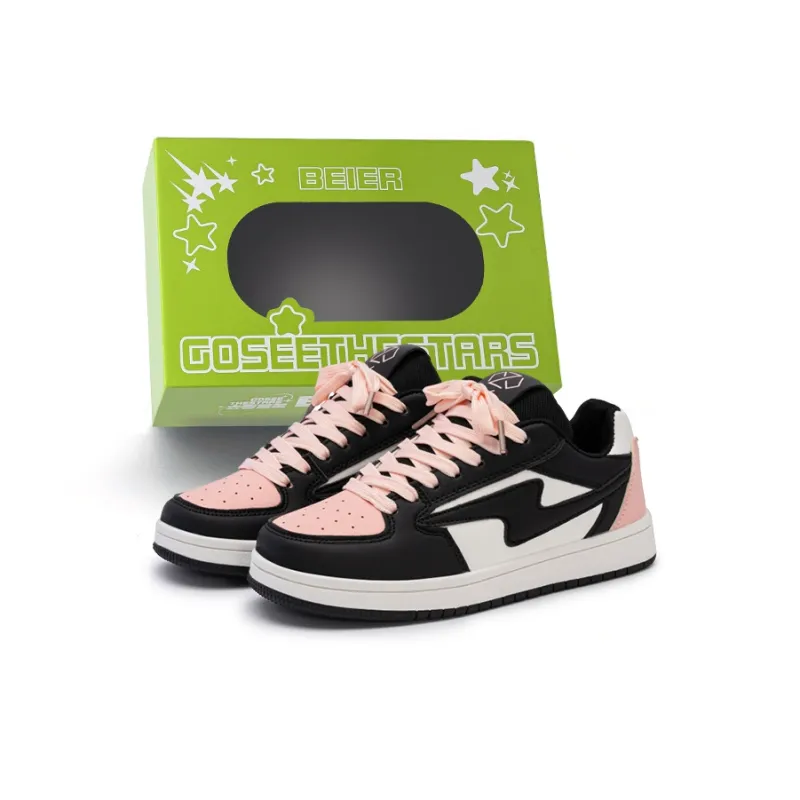 BEIER Low-Top Skateboard Shoes Unisex Cherry Blossom Pink-6