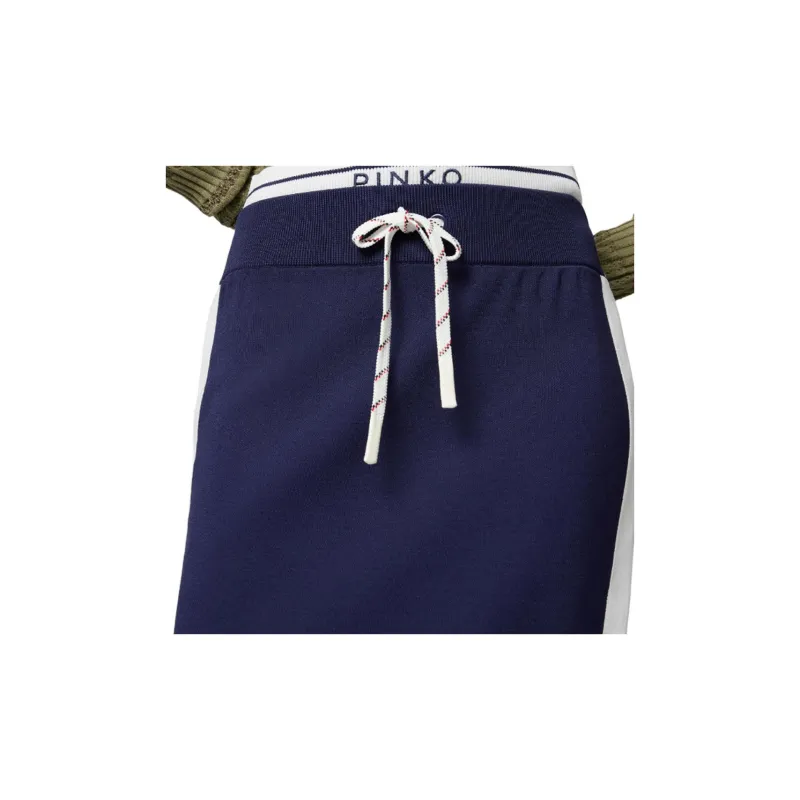 PINKO Marmolada Side Band Detailed Fleece Pencil Skirt-5