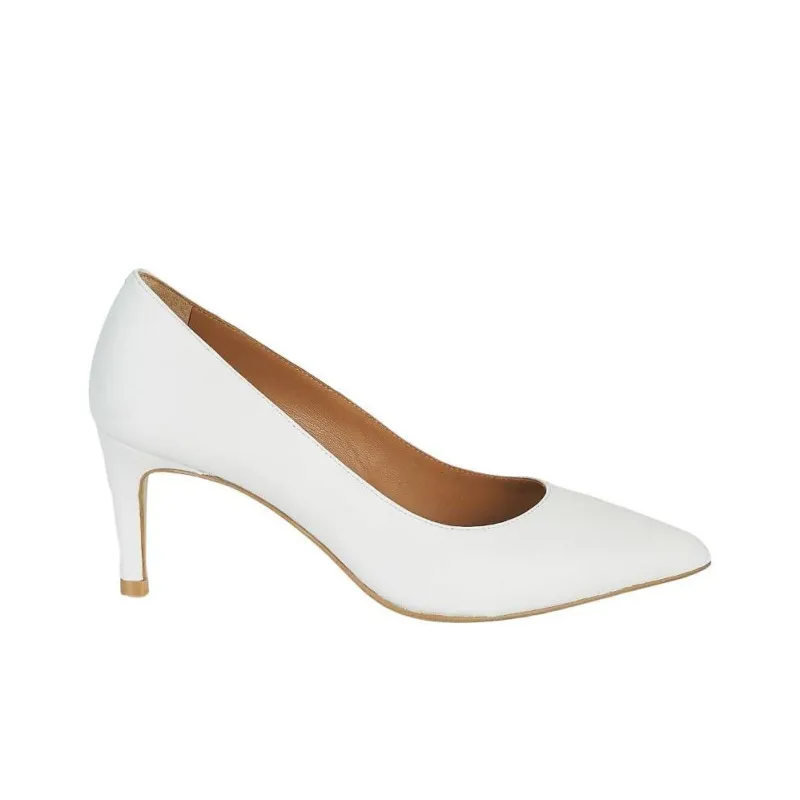 JB MARTIN ELSA Slim Heel High Heels Women's White-1