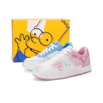 The Simpsons Wear Resistant Lightweight Breathable Height Increasing Low Top Skateboard Shoes Unisex