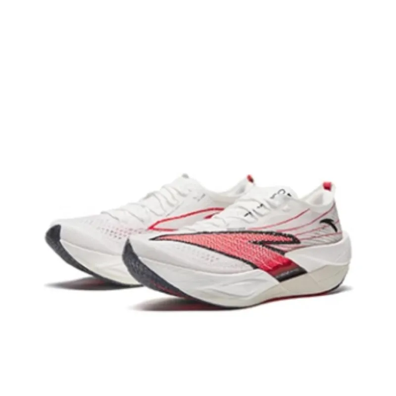 Anta C202 6.0 PRO Coverage Rebound Low-Top Carbon Plate Marathon Running Shoes Women's White Red-1