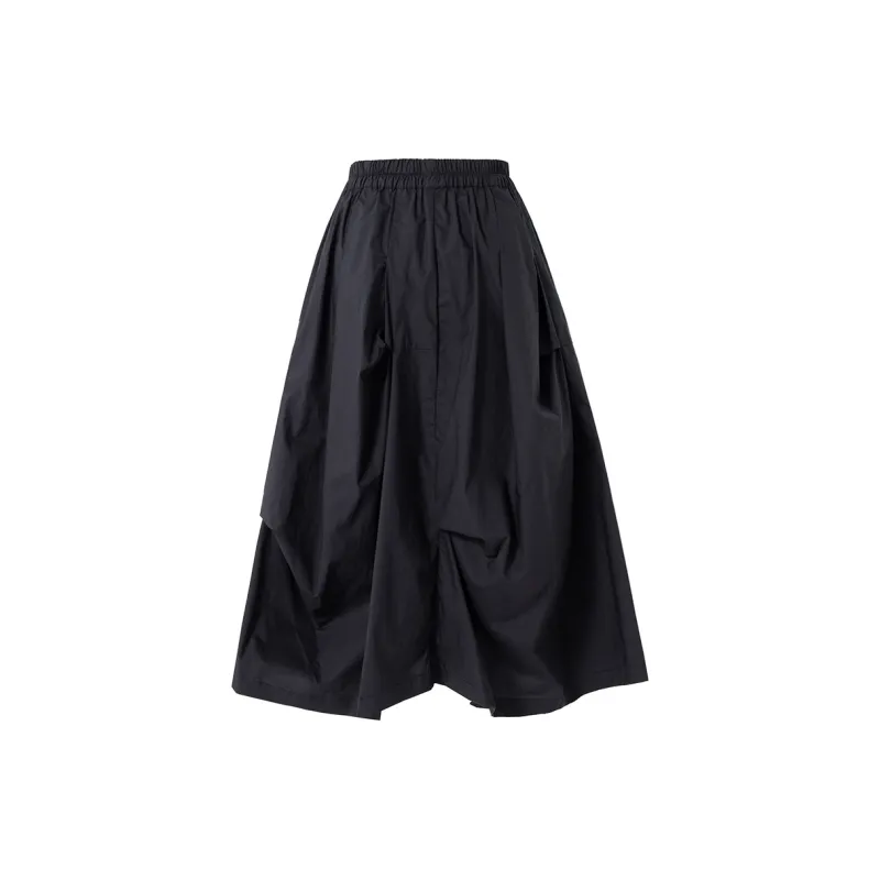 SOON FLOWER Casual Long Skirt Women's Black-1