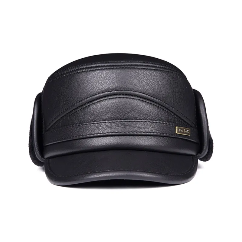 PIERRE CARDIN Cow Leather Baseball Caps Men's-2