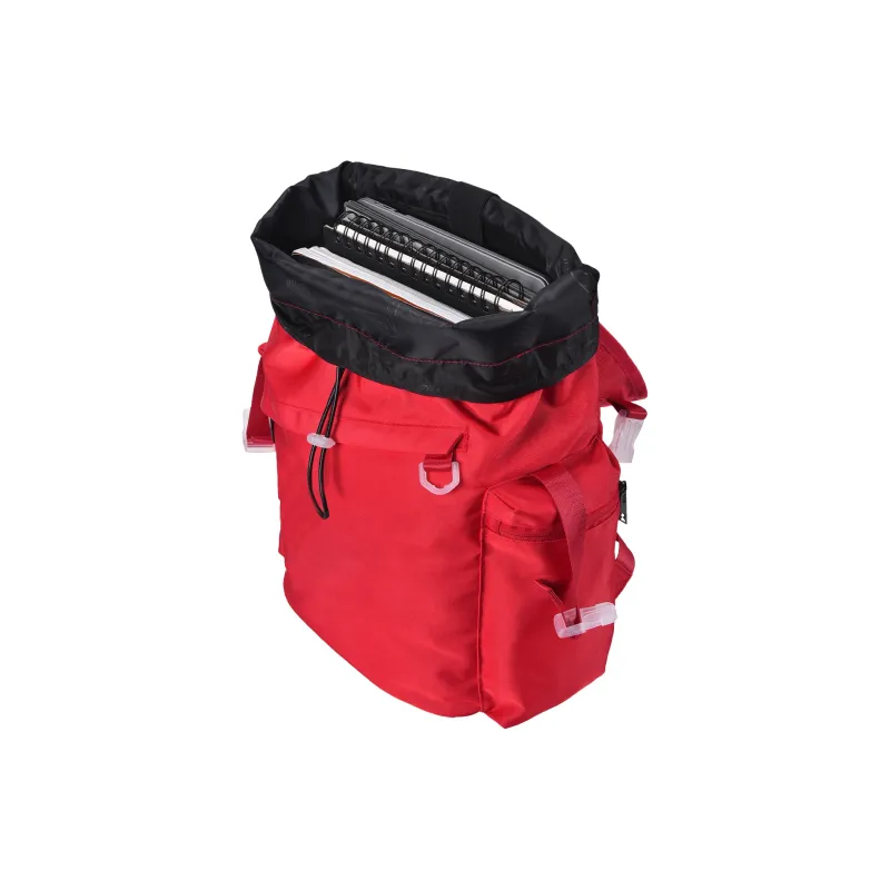 TURN UP Polyester Backpack Unisex Red-3