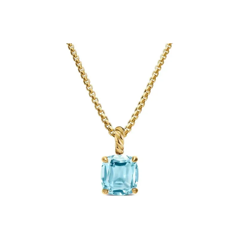 David Yurman 18kt Yellow Gold Marbella™ Topaz Pendant-0