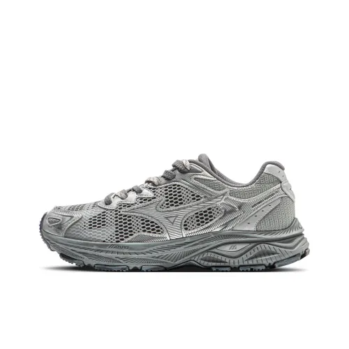 Mizuno Racer S Abrasion Resistant Low Top Running Shoes Unisex Wild Dove Gray Silver