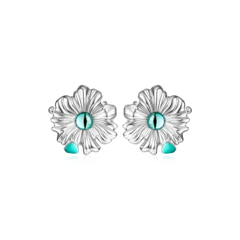 MSCAT 925 Sterling Silver Stud Earrings Women's