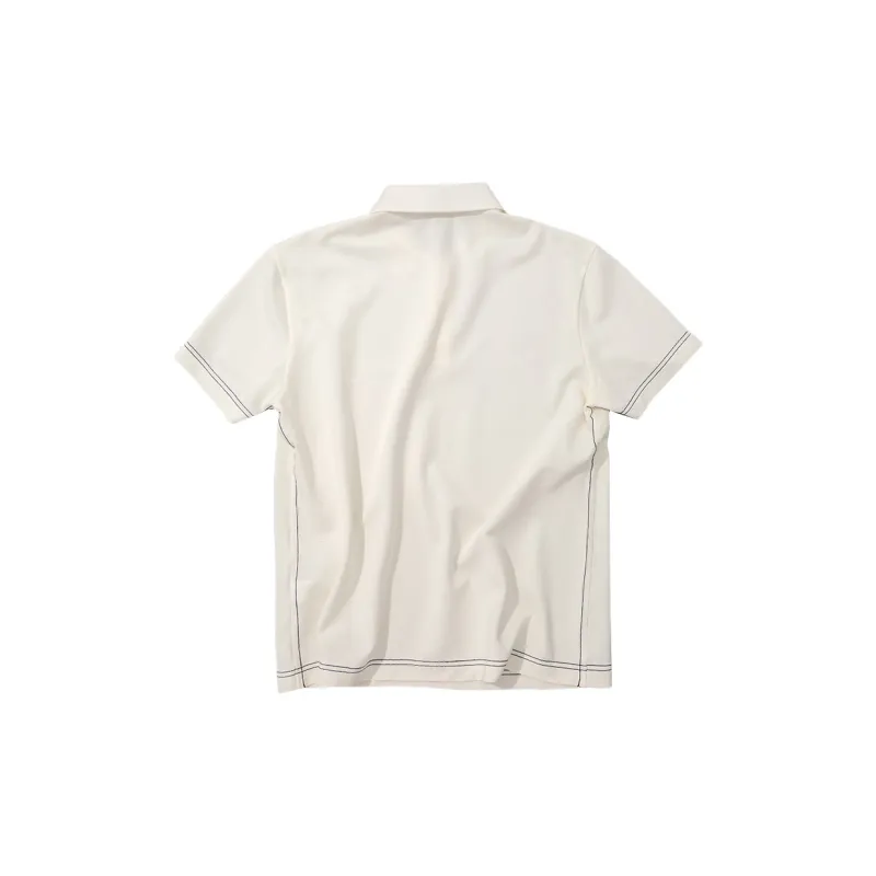 Mr.Bu Polo Shirt Men's Moon White-1