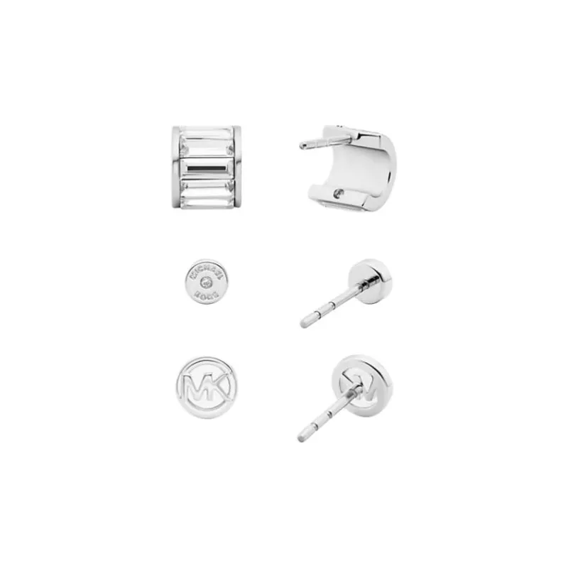 MICHAEL KORS 3-Piece Cubic Zirconia Stud Earrings Gift Set-1