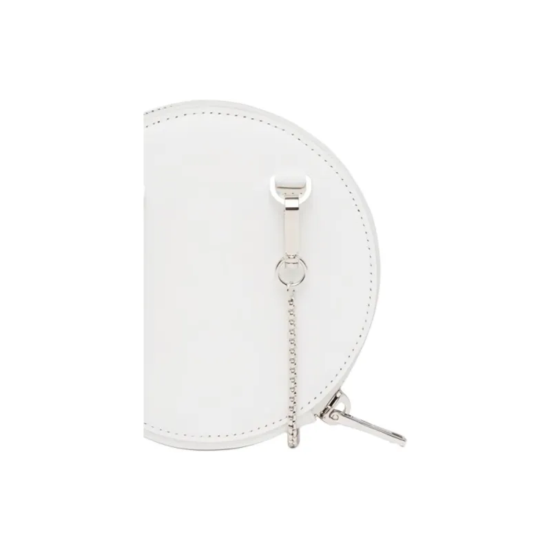 PRADA Leather Clutch Mini Women's White-3