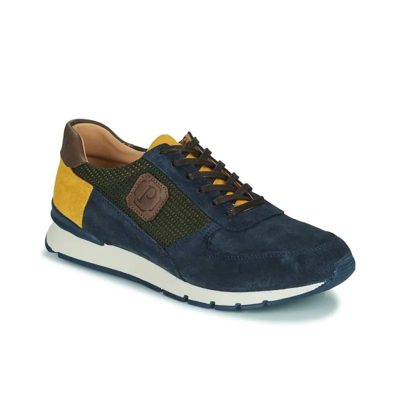 PELLET MALO Slip-Resistant Low-Top Casual Shoes Men's Blue Green Yellow-3