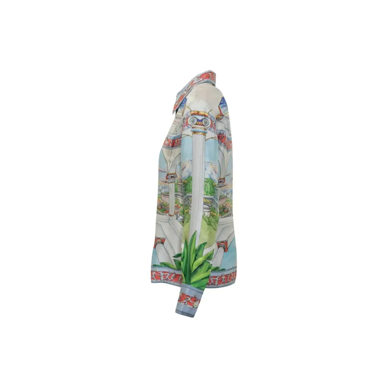 CASABLANCA Le Passage Satin Shirt-2