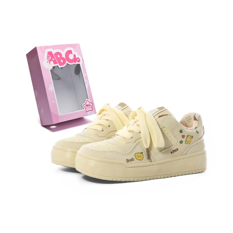 ABCIO Abrasion Resistant Height Increasing Low Top Skateboard Shoes Women's-24