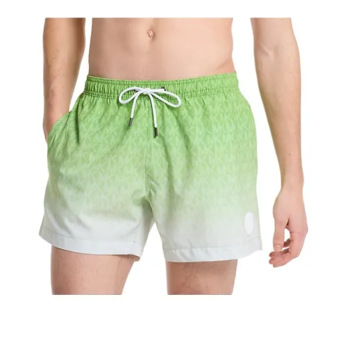 MICHAEL KORS Ombré Signature Logo Swim Trunks