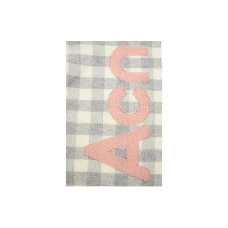 Acne Studios Logo Detailed Checkered Scarf-3