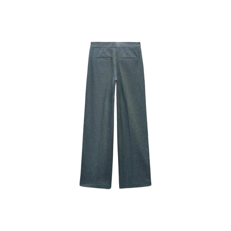 ZARA Casual Pants Women's Blue/Indigo-1
