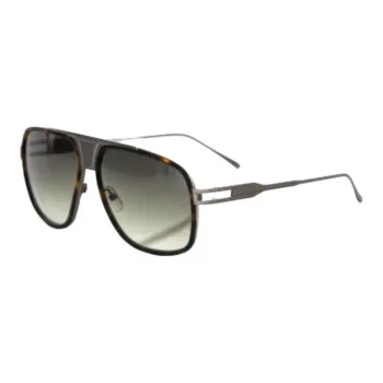 Frankie Morello Metal Fiber Irregular Shape Sunglasses Unisex Silver