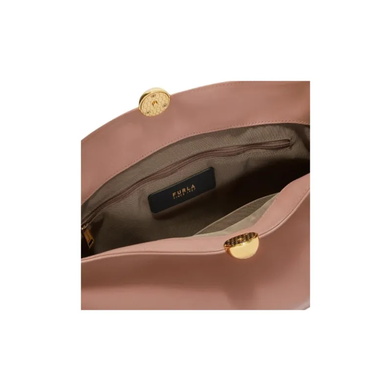 Furla Calfskin Shoulder Bag Tubas Women's Pink-4