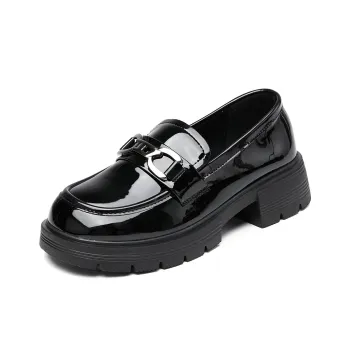La Chapelle Ballet Flats Loafers 4.0cm Women's Black