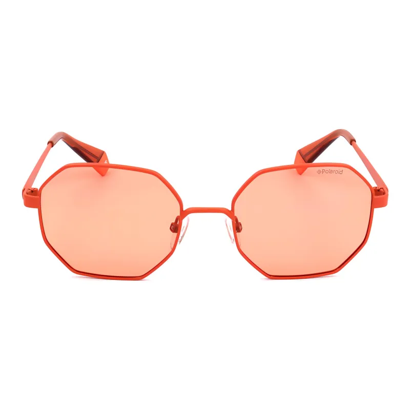 Polaroid Metal Irregular Shape Sunglasses Unisex Orange-1