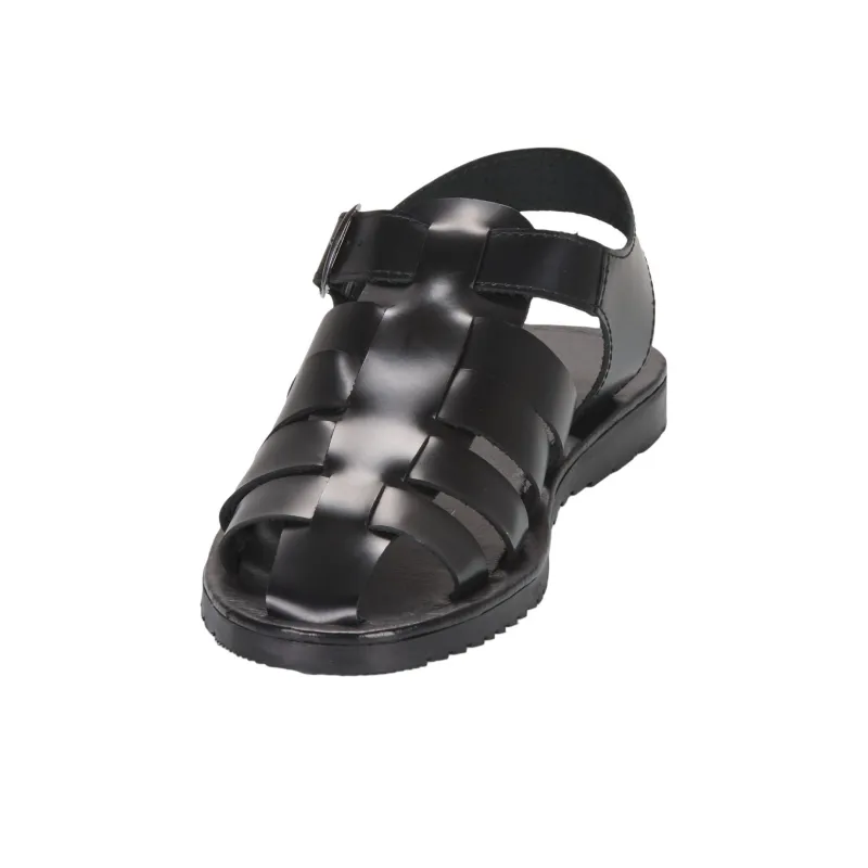 PELLET ANGEL Roman Sandals Men's Black-3