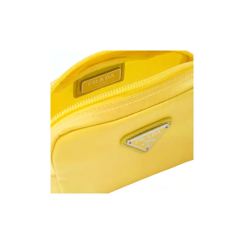 PRADA Recycled Nylon Clutch Women's Pomelo Yellow-4