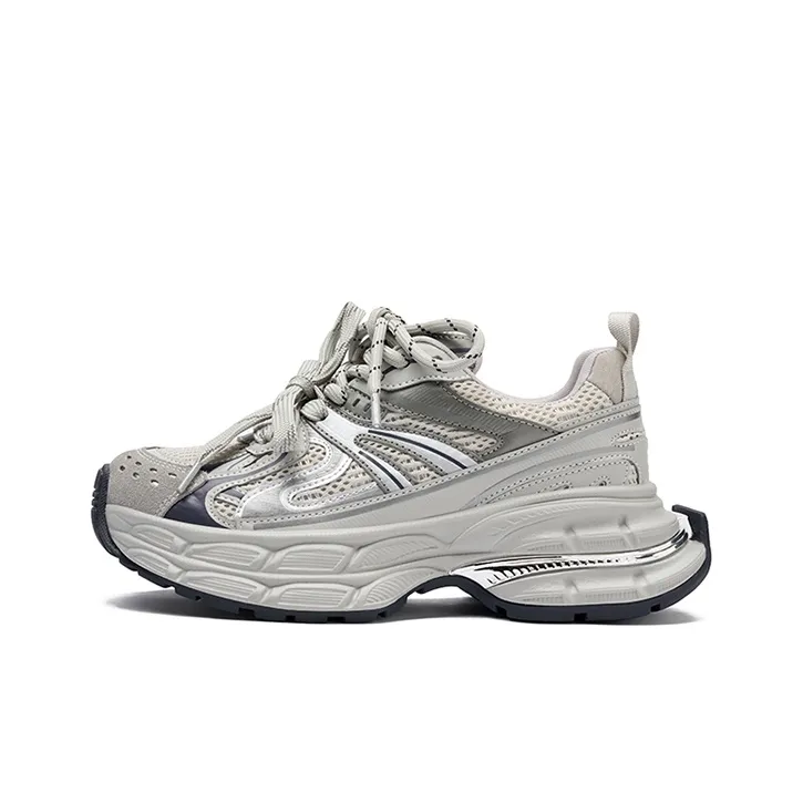 JOSINY Slip-Resistant Height Increasing Low-Top Chunky Sneakers Women's-0