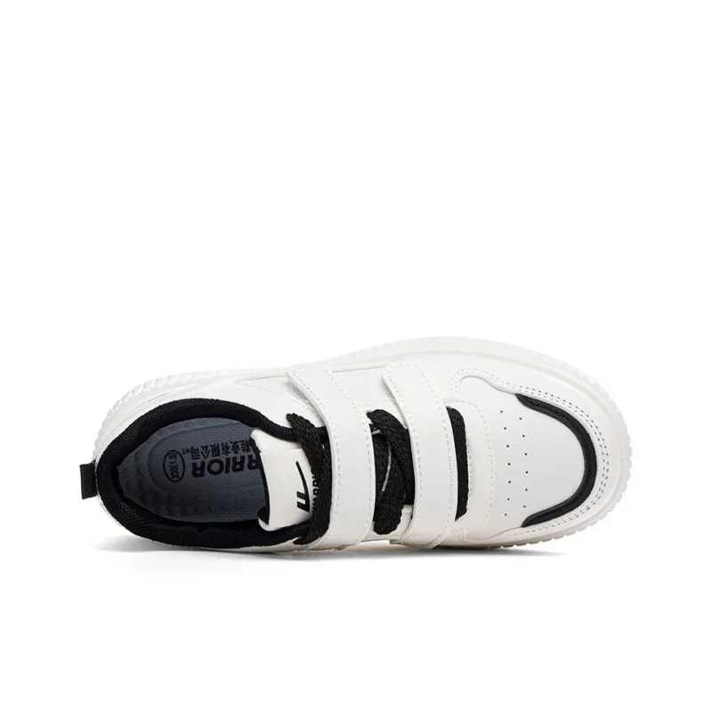 Warrior Non-slip Lightweight Low-Top Skateboard Shoes Women's White Black-3