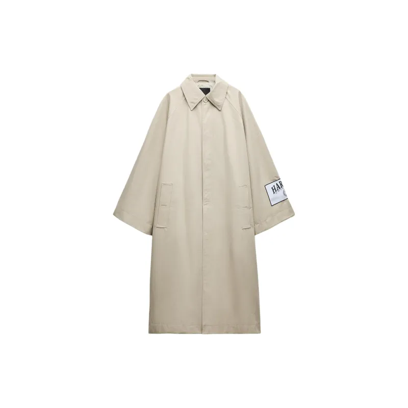 ZARA Trf Trench Coat Women's Light Green-2