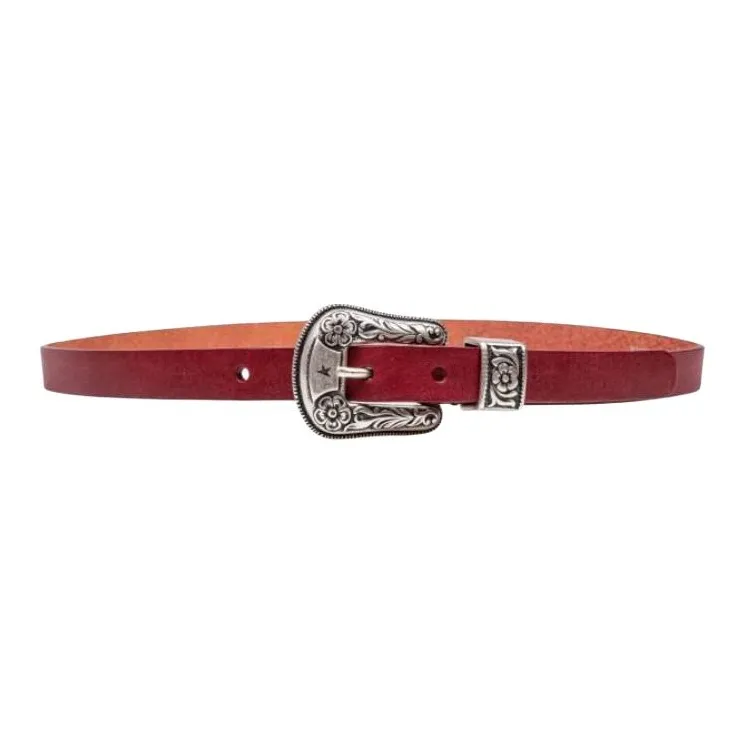 Golden Goose Floral Engraved Buckled Belt-1