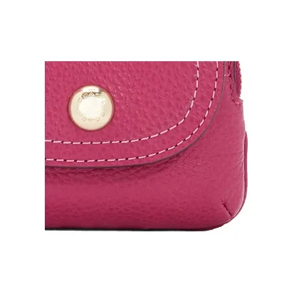 COACH Pennie Leather Pendant Card Holder Coin Purse Regular Women's Pink-3