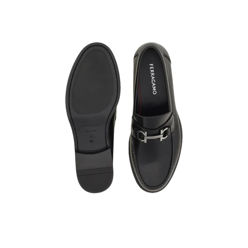 FERRAGAMO GANCINI Loafers Men's Black-4