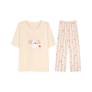 Lan Miao Pajama Set Women's Apricot