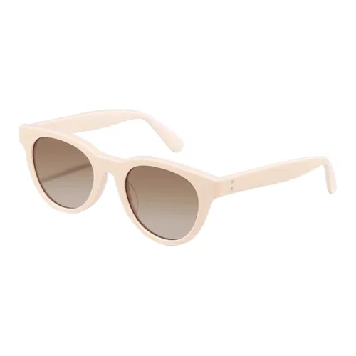 BERTHA Plate Frame Cat Eye Sunglasses Unisex Cream Apricot