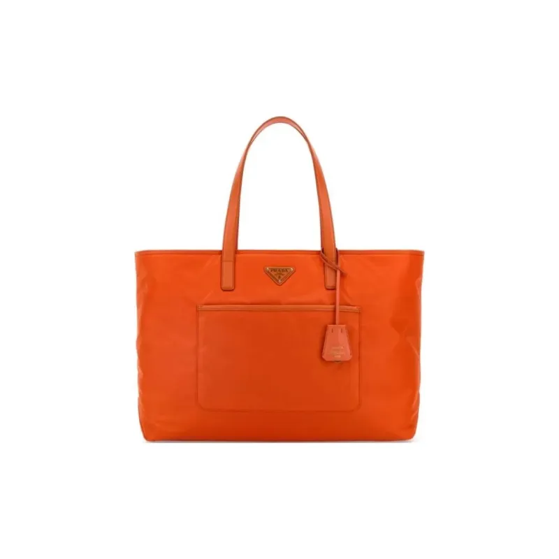 PRADA Re Edition Recycled Nylon Tote Bag, Shopping Bag, Shoulder Bag Women's Orange-0