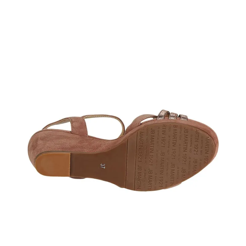JB MARTIN Quolidays Strap Sandals 8cm Women's Brown-6