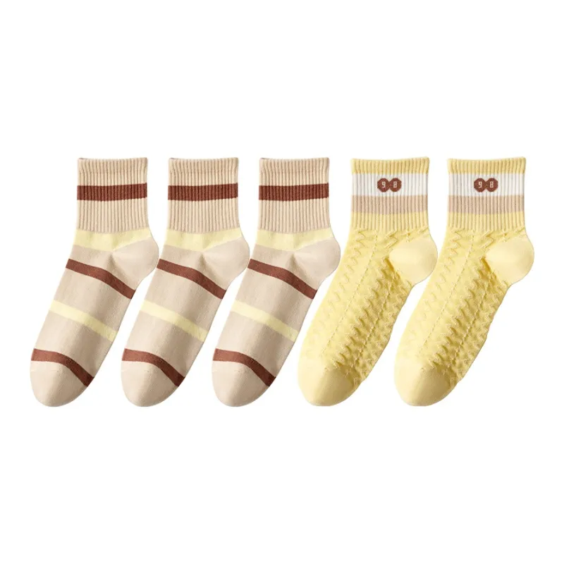 MIIOW Mid-Calf Socks Women's 5 Pack-4