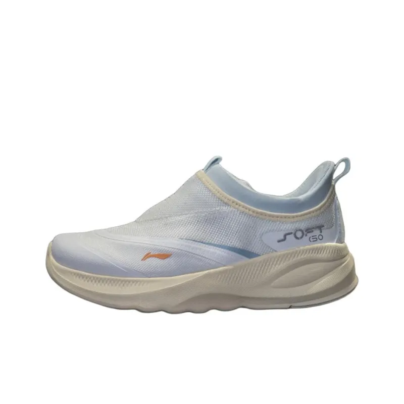 LiNing SOFT GO 2 Lightweight Breathable Cushioning Low-Top Casual Shoes Women's Blue White-0