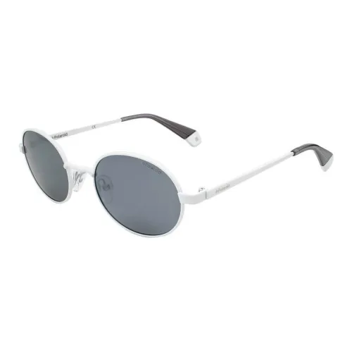 Polaroid Metal Round Sunglasses Unisex Silver