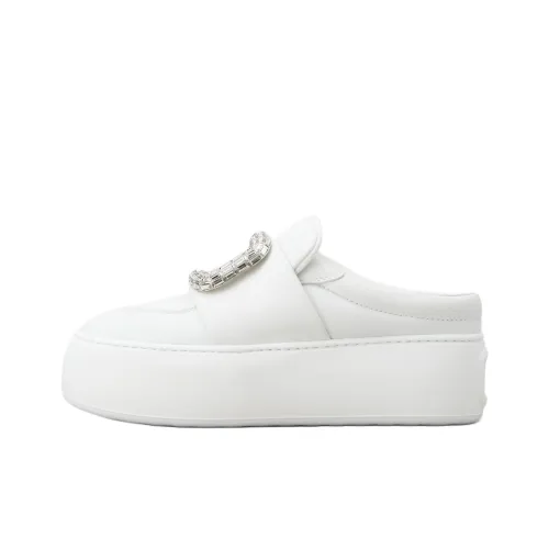 Roger Vivier Closed Toe Slippers 5cm Women's White