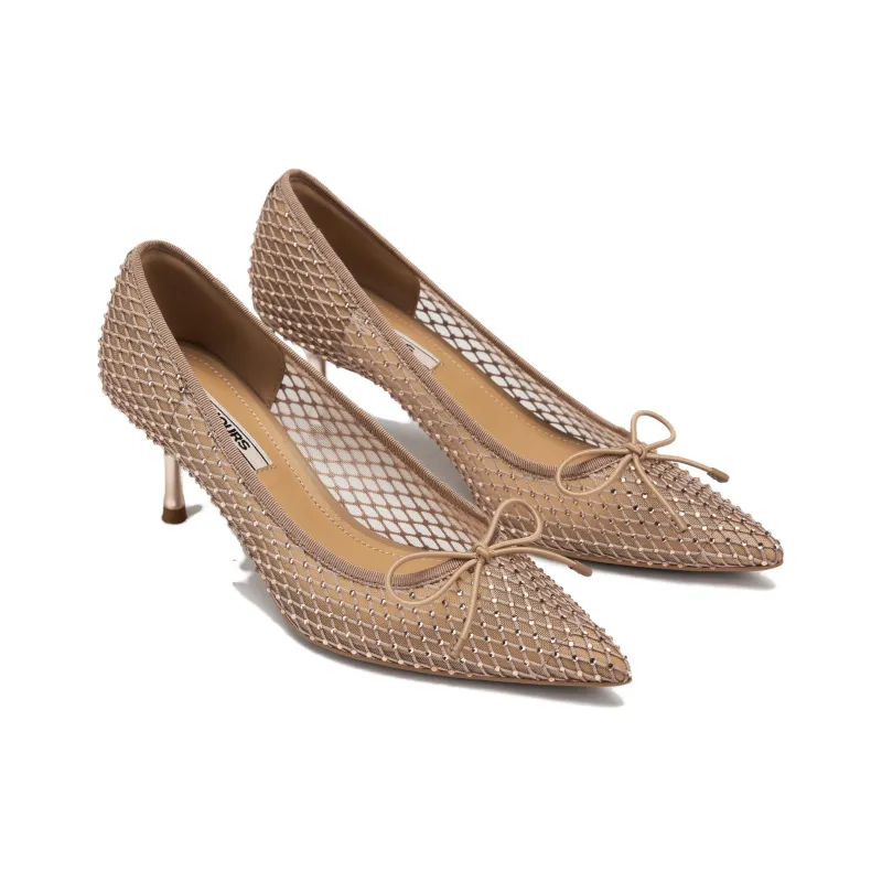 73Hours Slim Heel High Heels 6.5cm Women's Khaki-3
