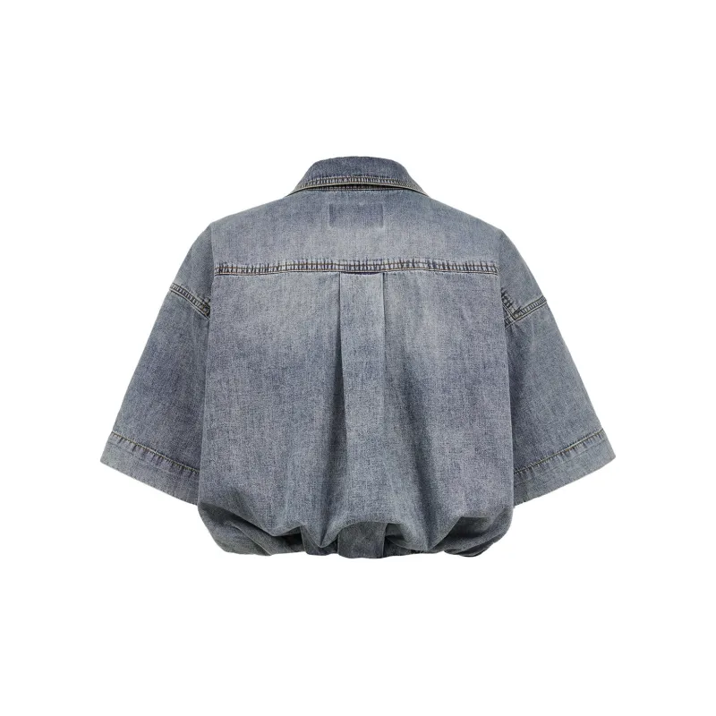 ONLY Shirt Women's Washed Denim Blue-1