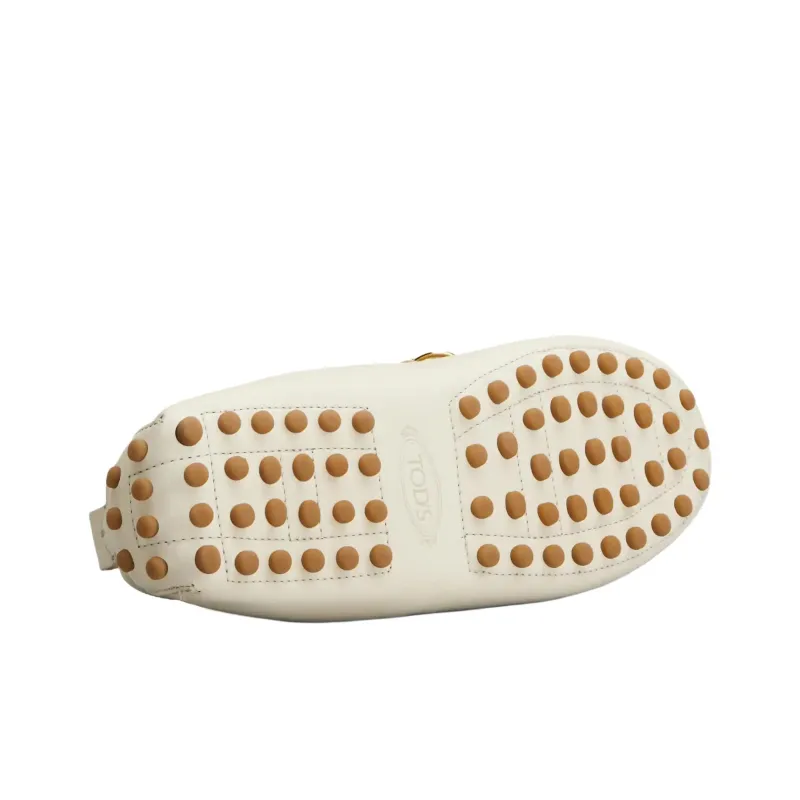 TOD'S Gommino Beanie Shoes Women's White-4