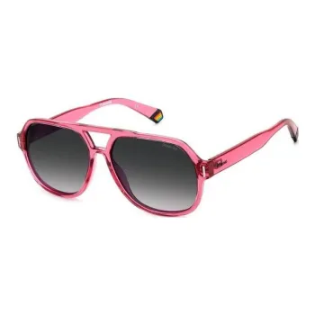Polaroid Polycarbonate Aviator Sunglasses Unisex Pink