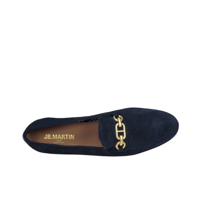 JB MARTIN FRANCHE BIJOU Loafers 1.5cm Women's Dark Blue-5