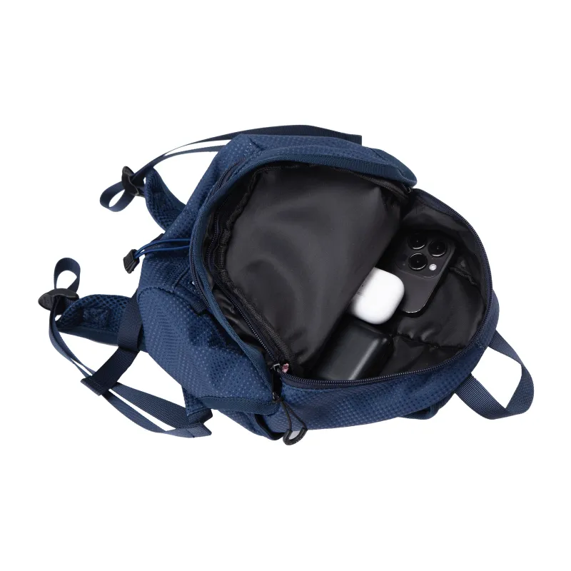 QRST Polyester Backpack Unisex Gray/Pink-41