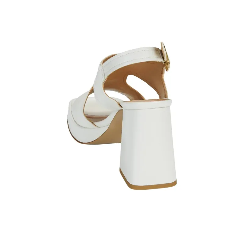 JB MARTIN Murano Strap Sandals 10cm Women's White-4