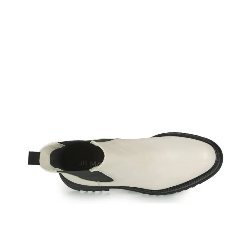JB MARTIN Lagos Short Chelsea Boots Women's White-5